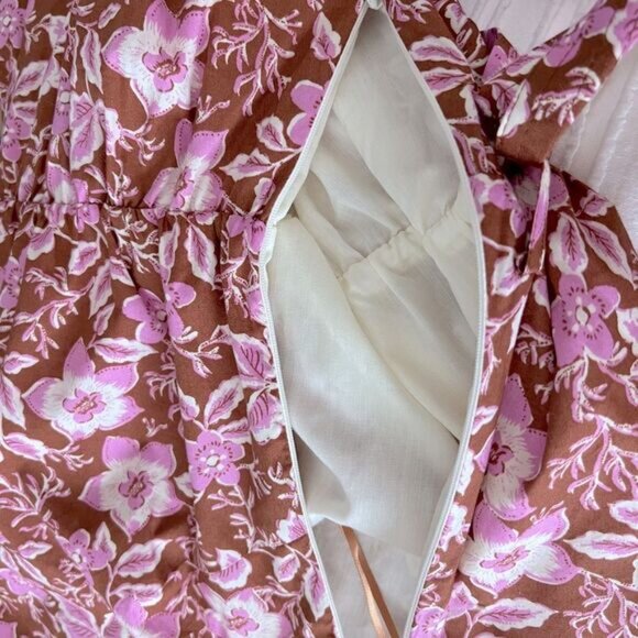 Jason Wu one shoulder floral cotton blend belted mini dress. M - Picture 10 of 16